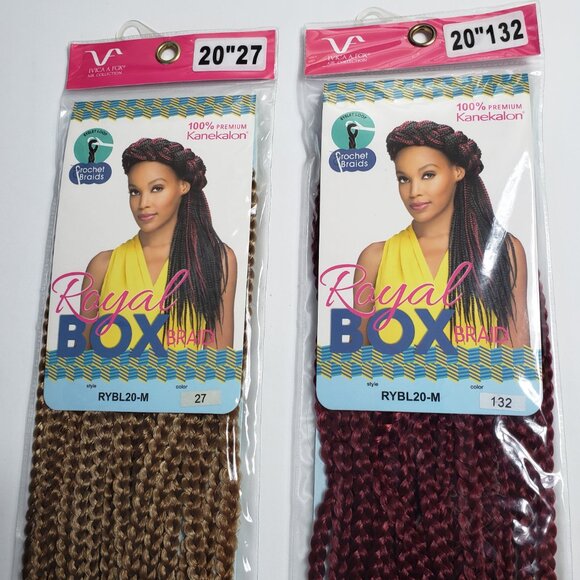 Bundle Lot 6 Hair Extensions Vivica A Fox Braids Synthetic Toyokalon Kanekalon - Picture 2 of 11